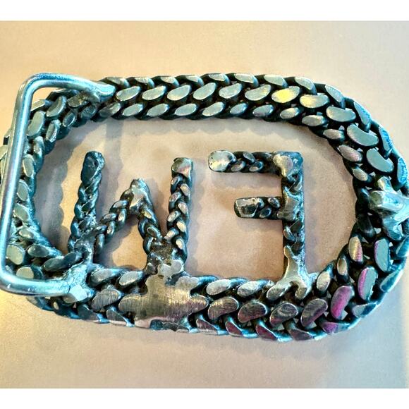 🪙 Vintage Sterling Silver Belt Buckle – 2.2 oz – FW Initials – Scrap or Wear - Picture 5 of 7